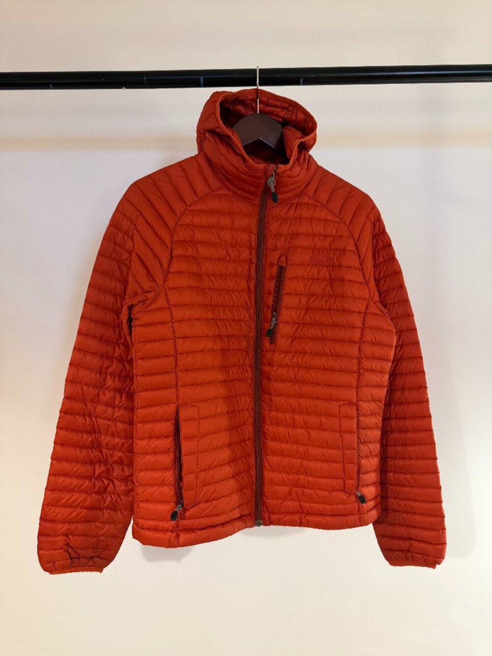 L.L.Bean Ultralight Down Jacket Orange Hooded 850 Fill Lightweight Puffer